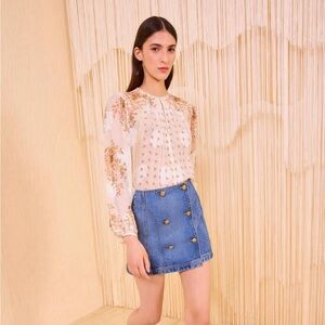 Ulla Johnson Aster Long-Sleeve Blouse $450 NEW